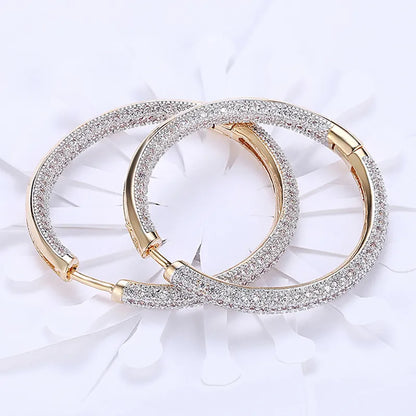 925 Silver 18K Gold Circle Hoop Earrings