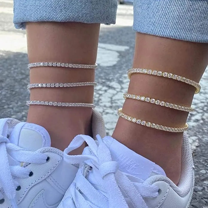 Zircon Tennis Anklet Bracelet