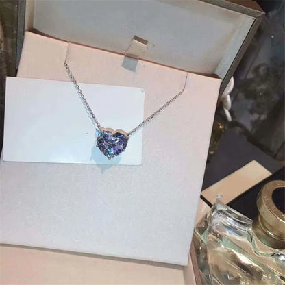 Heart Cut Moissanite Pendant Necklace