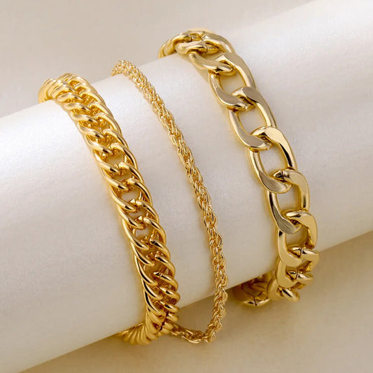 Bohemian Gold Color Chain Anklets