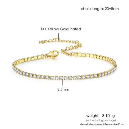 Zircon Tennis Anklet Bracelet