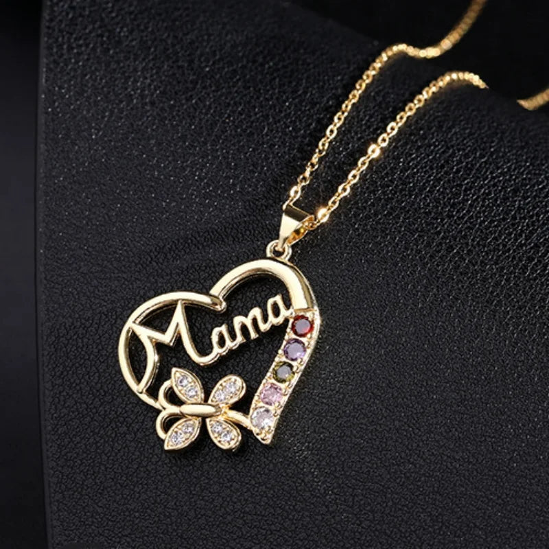 Butterfly MAMA Pendant Necklace