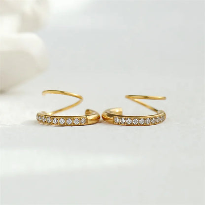 18K Gold Plated Geometric Hoop Earrings