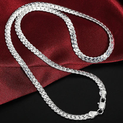 925 Sterling Silver Side Chain Necklace