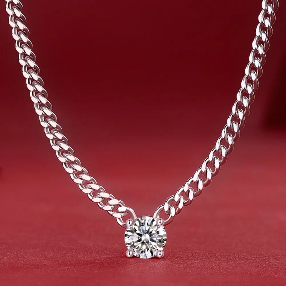 Elegant Cuban Link Diamond Pendant Necklace