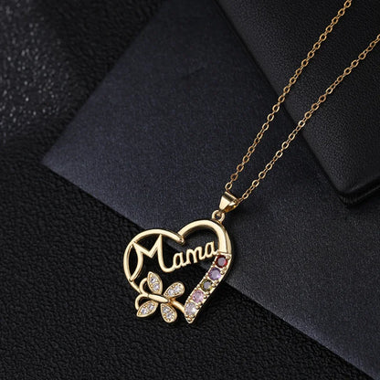 Butterfly MAMA Pendant Necklace