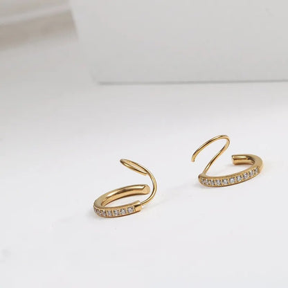 18K Gold Plated Geometric Hoop Earrings